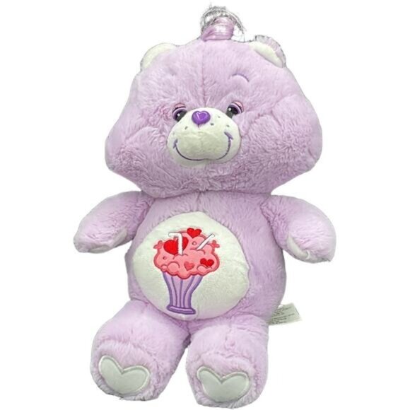 Lavender Share Care Bear Ice Cream Sundae Soda 2019 Plush Stuffed Animal 12" - Picture 1 of 4